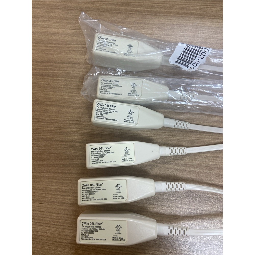 Lot of 6 - 2Wire & Pace DSL Filter for Single Line Phones Model :‎ LFT4-1 - Picture 3 of 3